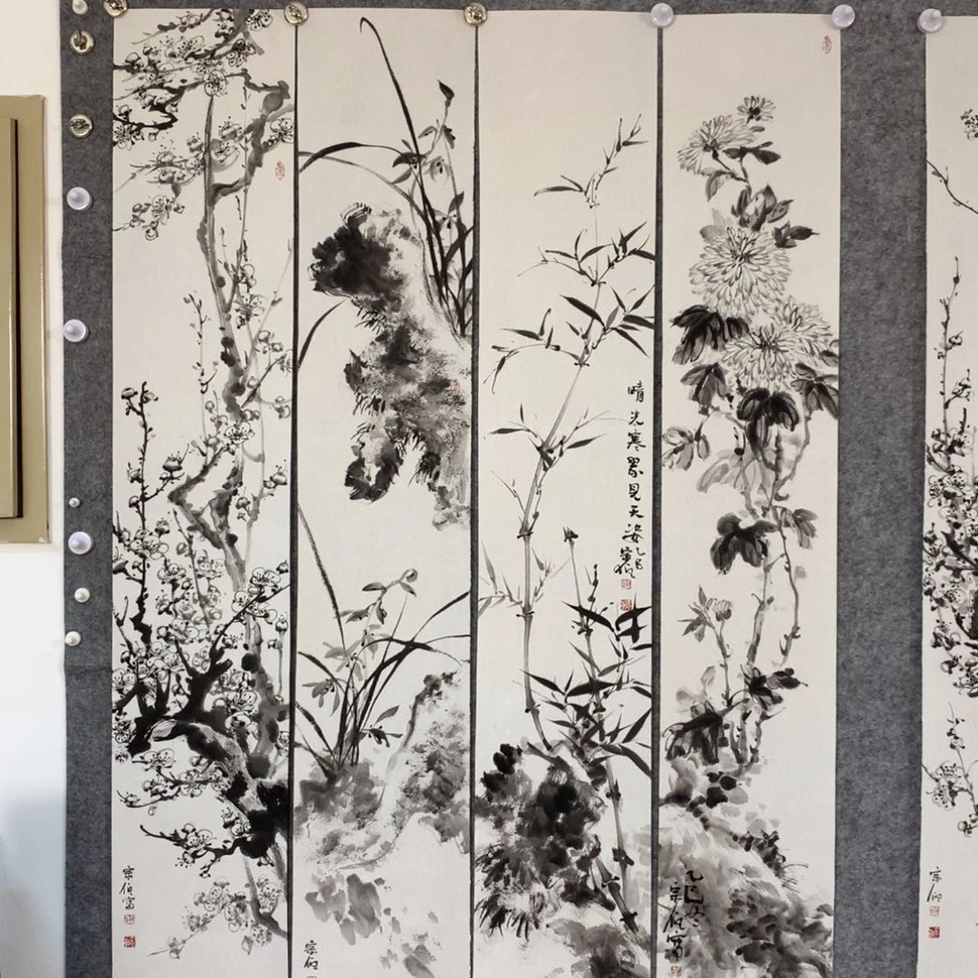 用***3国画花鸟作品写意