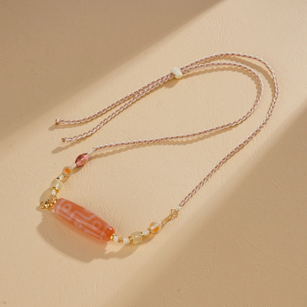 丨JY嫩色天珠锁骨链多样性发其一约35.2*12