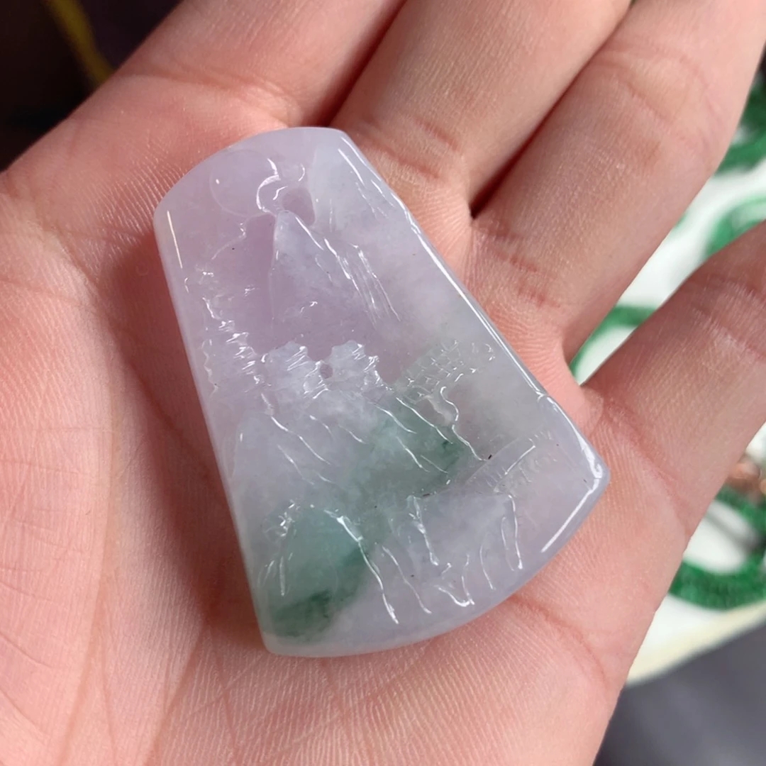 未镶嵌手链翡翠山水牌