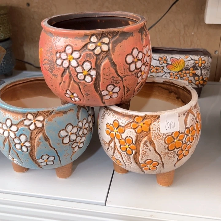 紫砂花盆粗陶材质多肉花盆