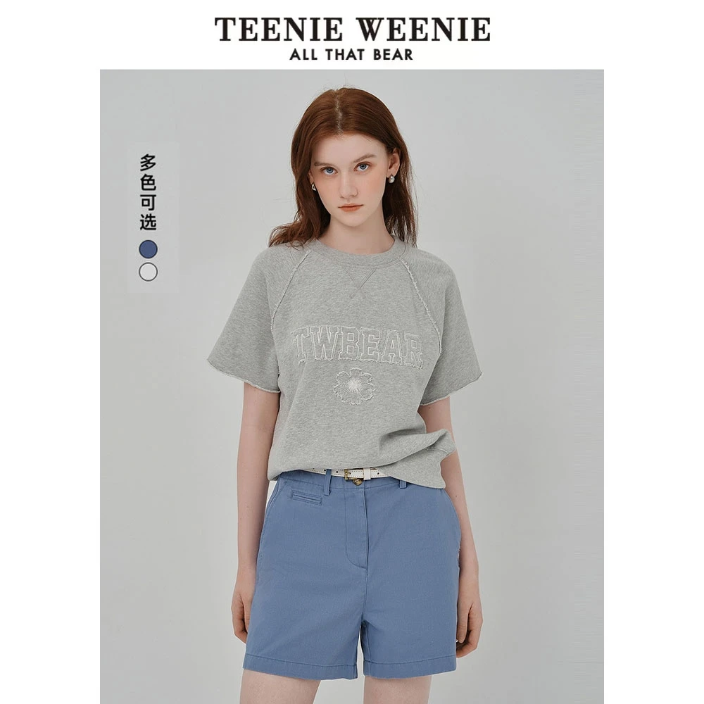 *TeenieWeenie小熊卫衣25春夏新款休闲时尚花纱短袖女TTMA256310N