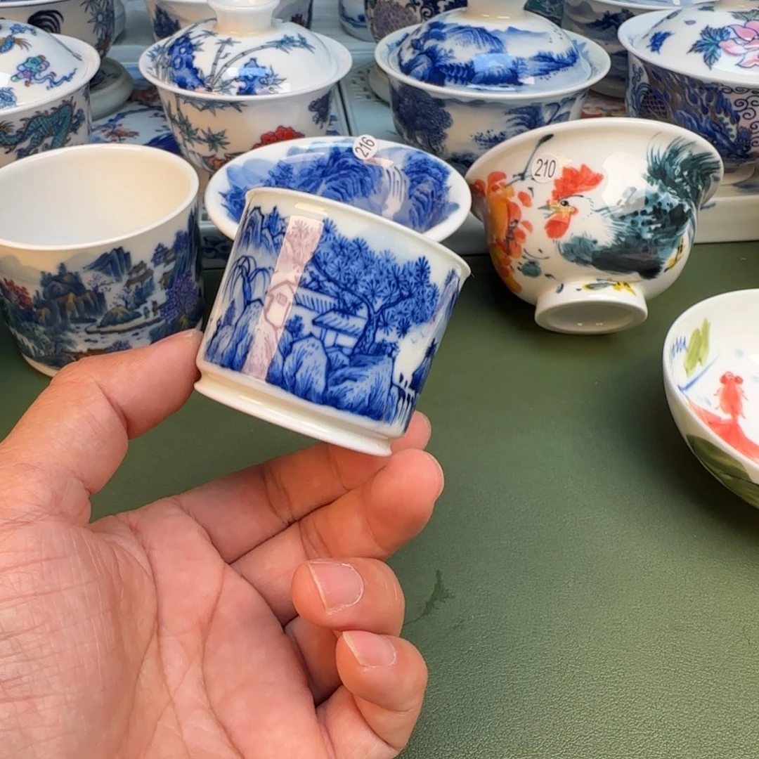 纯手工纯手绘茶具石头225