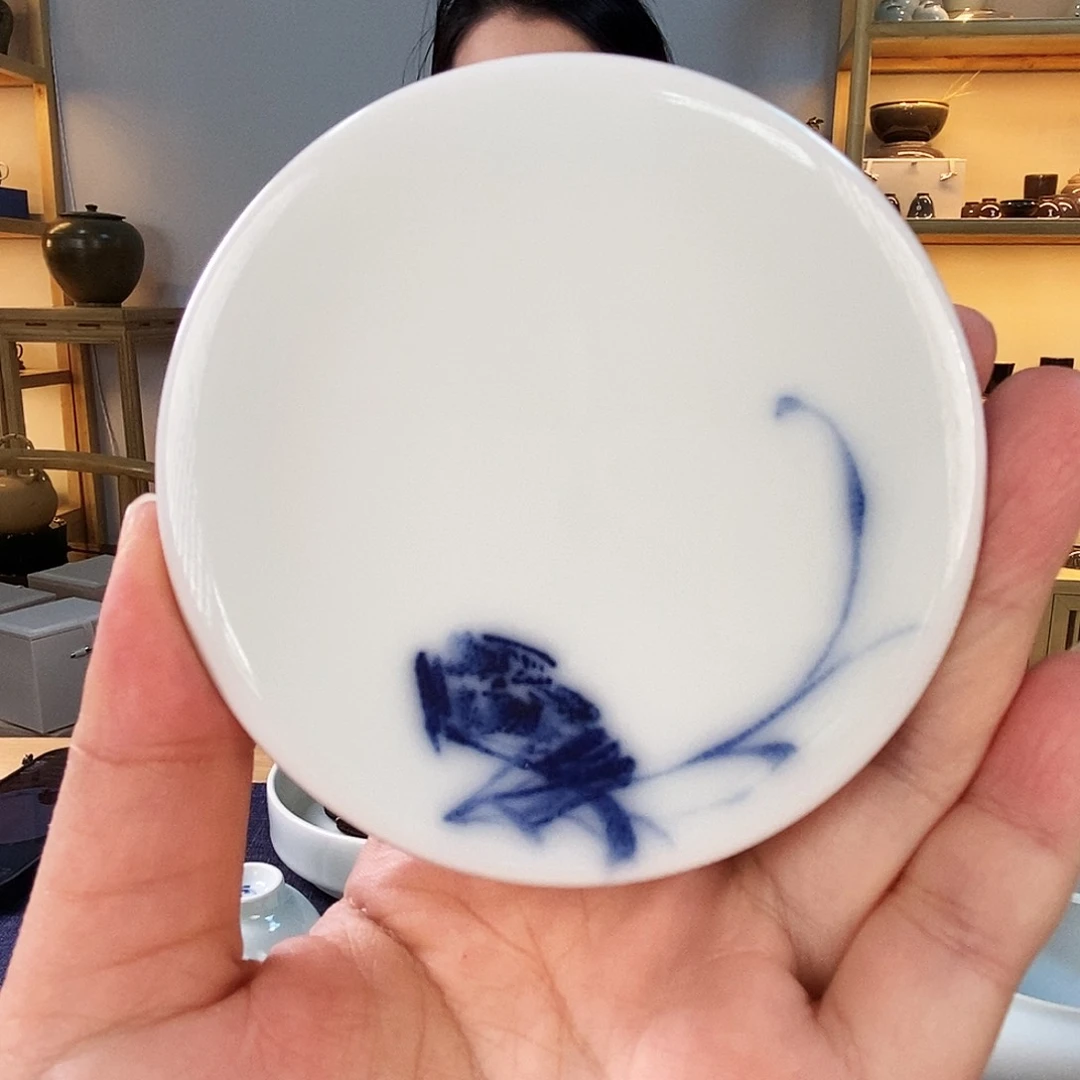 天予窑玉青螃蟹盖置