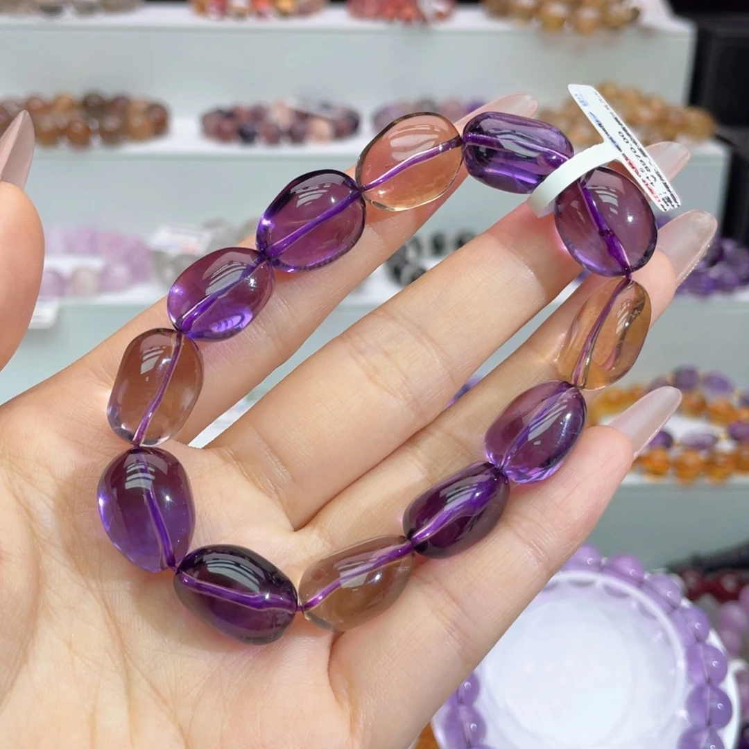 未镶嵌手链紫晶糖豆豆