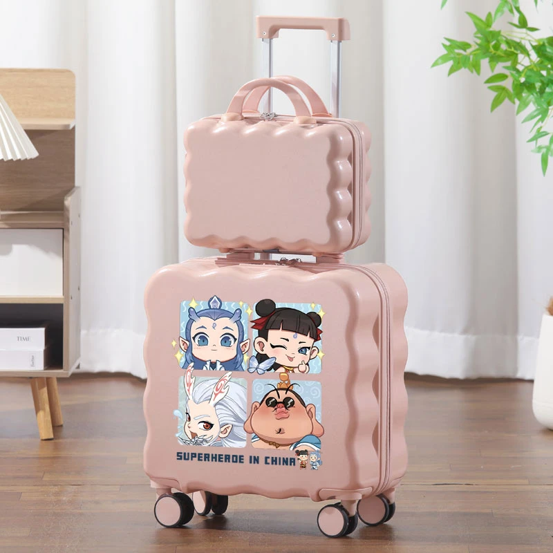 哪吒儿童拉杆箱男童卡通登机行李箱女孩20寸小学生可爱密码旅行箱