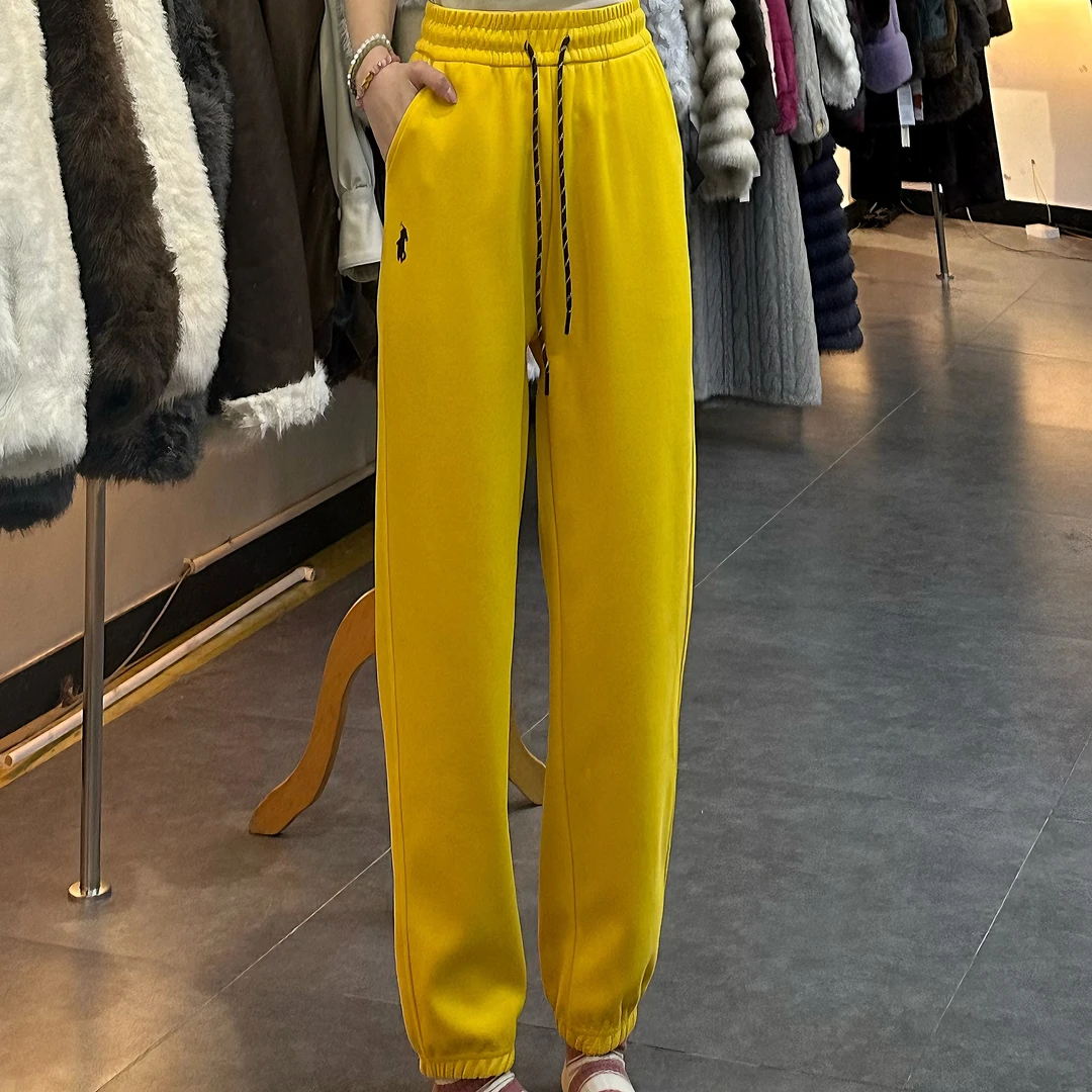 QY5003休闲裤女2025新款高腰宽松阔腿裤显瘦垂感高级感束腿裤子