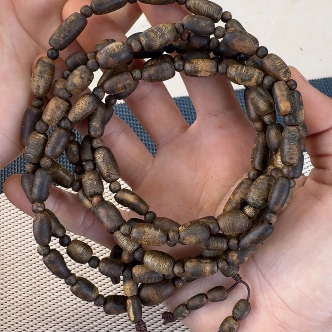 沉香手串绿奇楠多圈约0.6-16多样性发一条