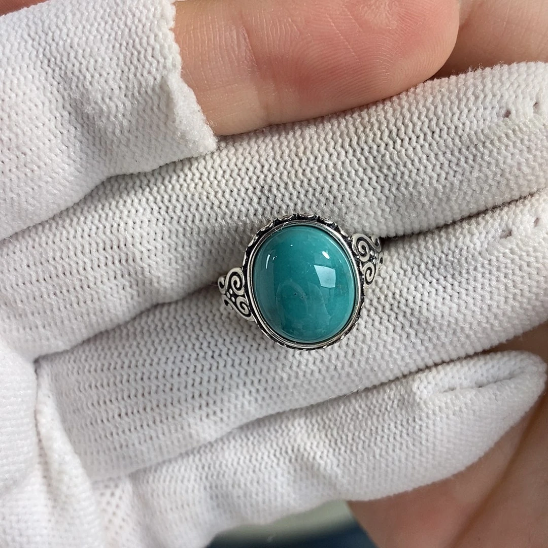 绿松石银S925镶嵌珠宝奇石