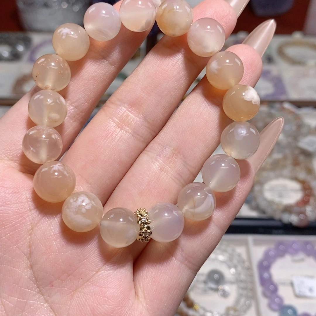 未镶嵌手链水晶樱花玛瑙
