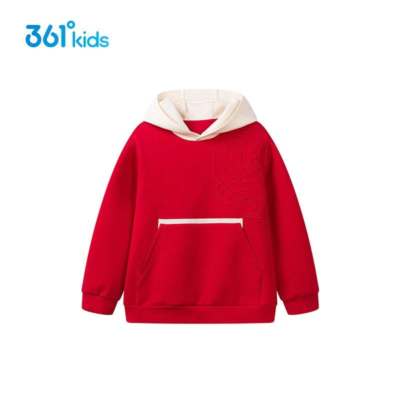 【新年款】361度童装男款连帽卫衣2025年春秋款中大童长袖上衣男