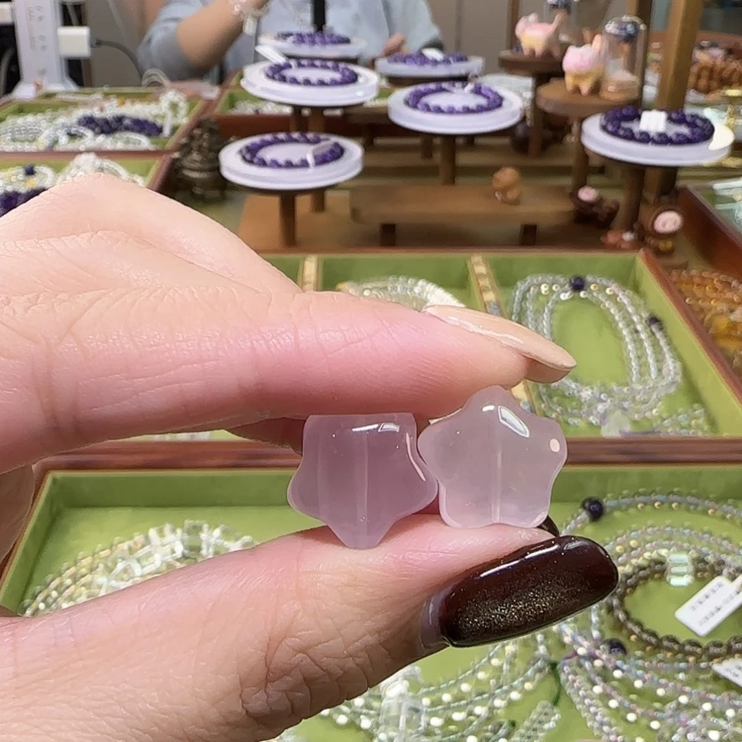 *****水晶手链未镶嵌粉水晶星星