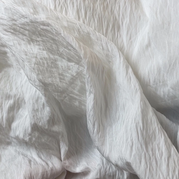 天丝（莱赛尔纤维）白色水波纹天丝棉2米