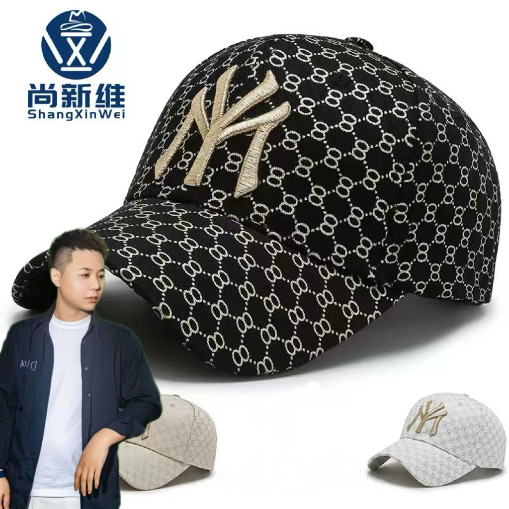 新款MY字母刺绣帽子女满印韩版休闲棒球帽春秋季户外遮阳鸭舌帽男