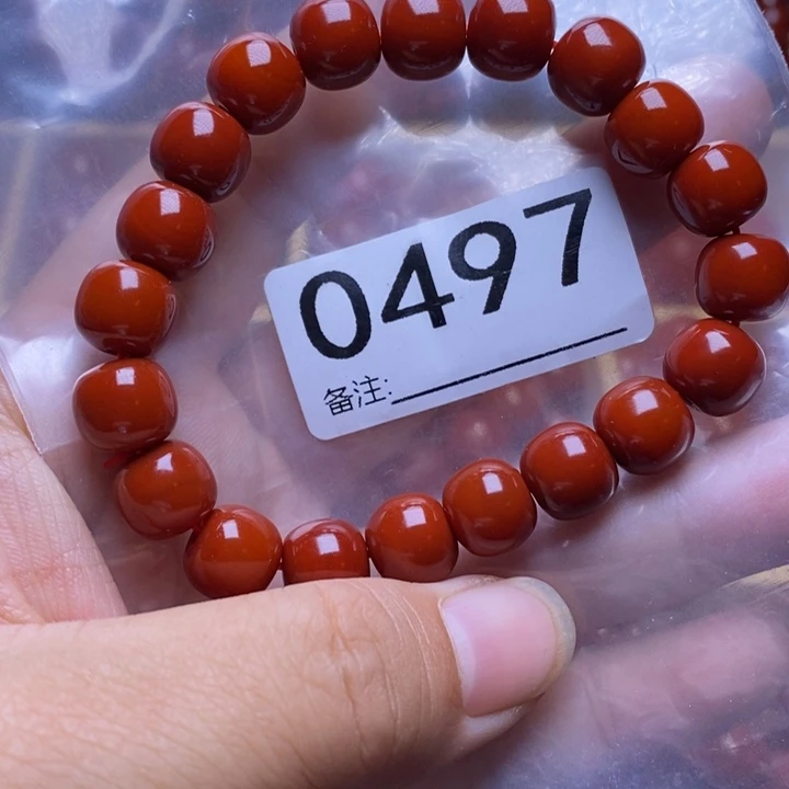 南红玛瑙手链合金园**～