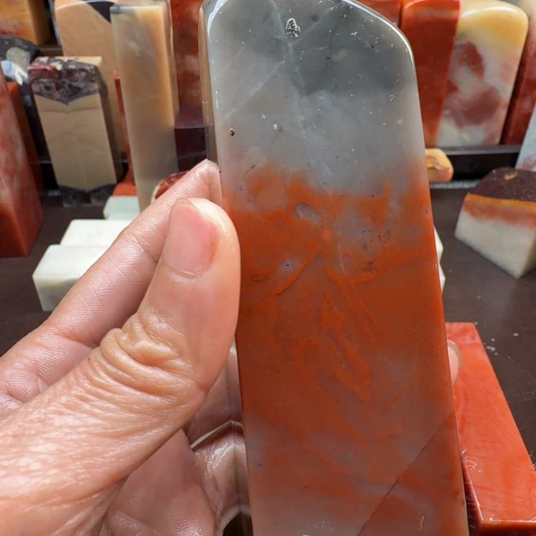 鱼****寿山石印石老挝石料