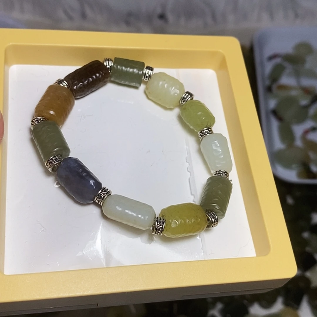 和田玉未镶嵌手链微瑕处理不退不换