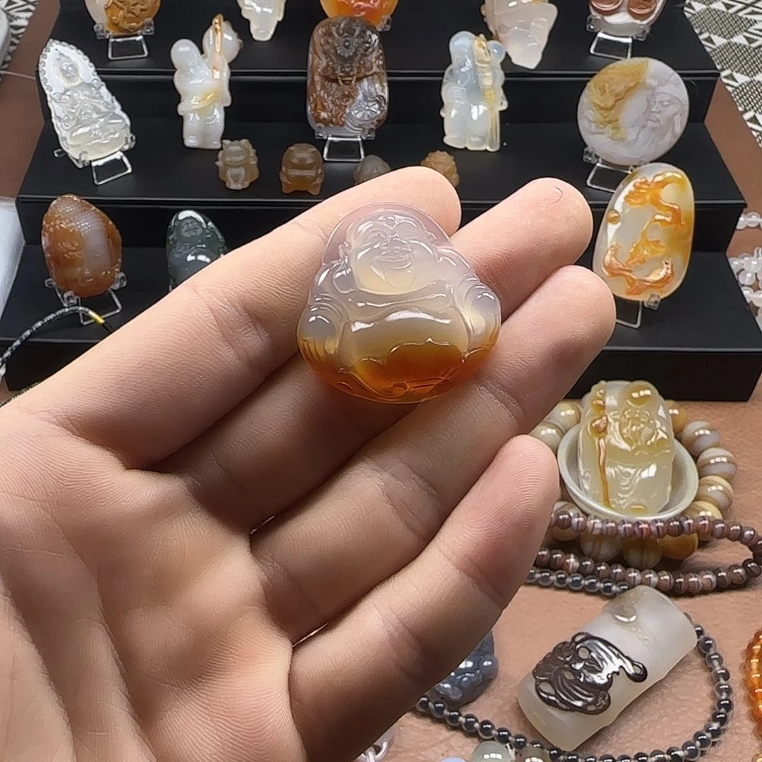 玛瑙/玉髓未镶嵌吊坠(不含链)