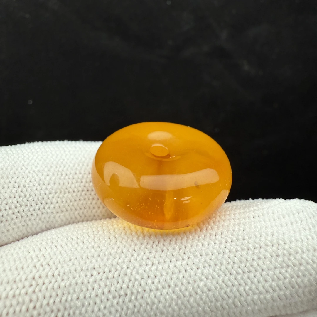 D2040天然原矿蜜蜡微瑕特价23*9.4mm支持复检
