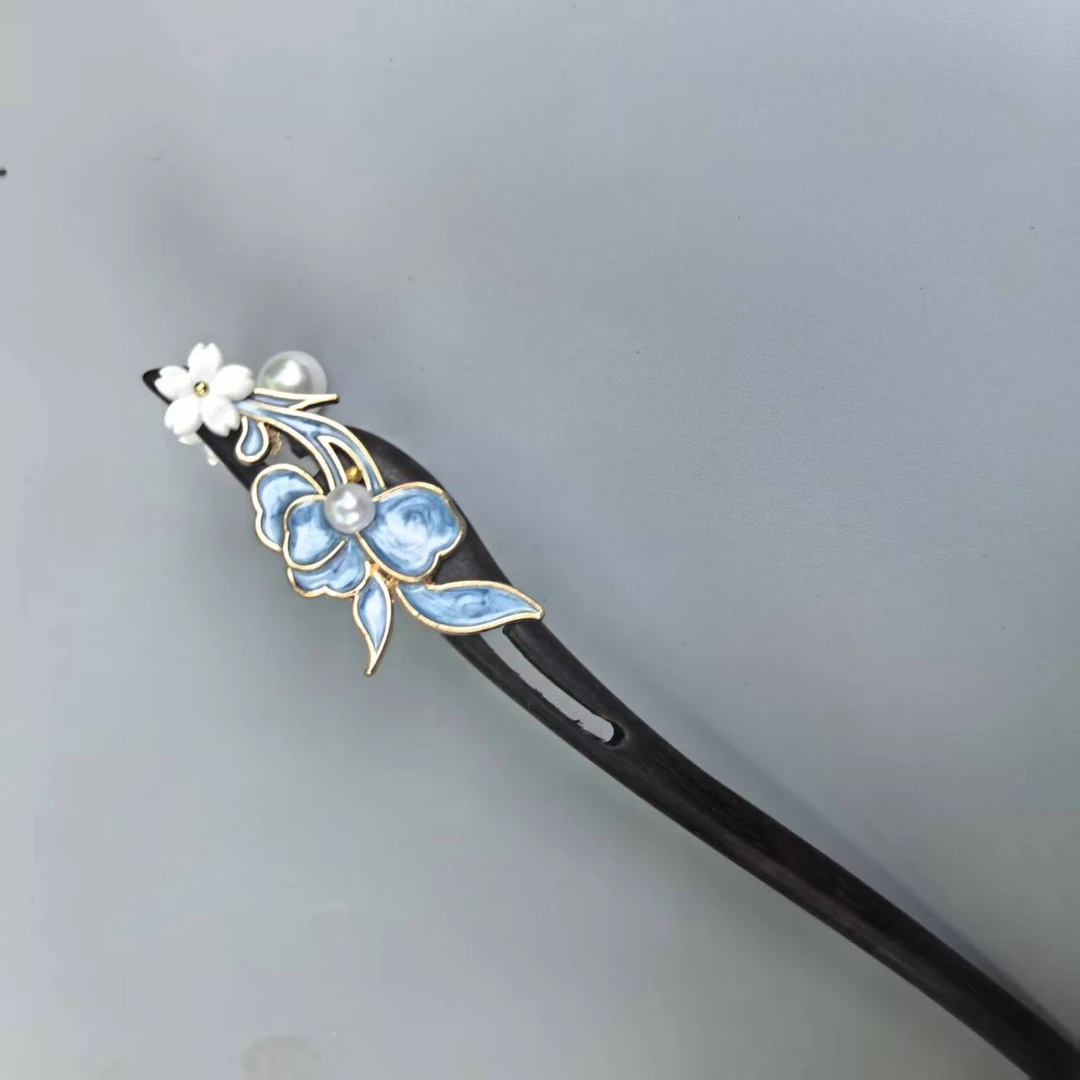 61手工百搭简约复古檀木发簪发饰头饰古风中国风上班正宗檀木簪子