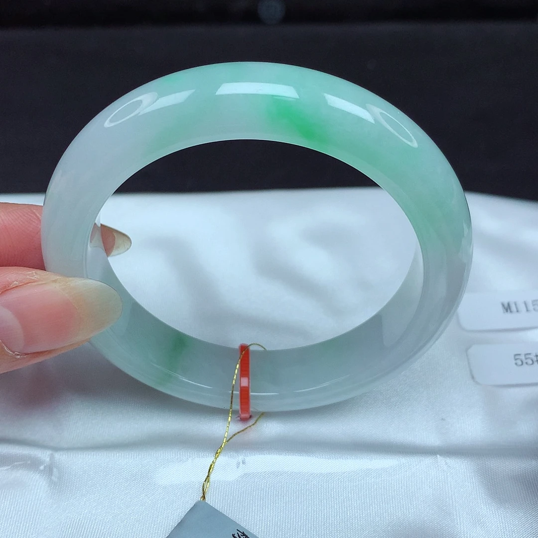 翡翠未镶嵌手镯55圈003