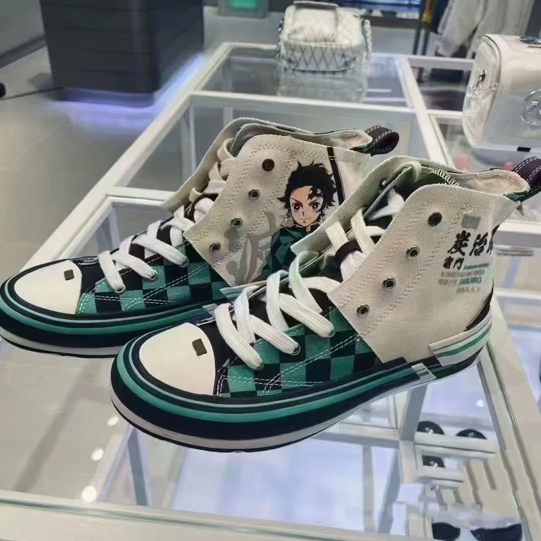 LNG鬼灭联名款 透明果冻鞋底高帮帆布板鞋 LLFR002-1 FR002