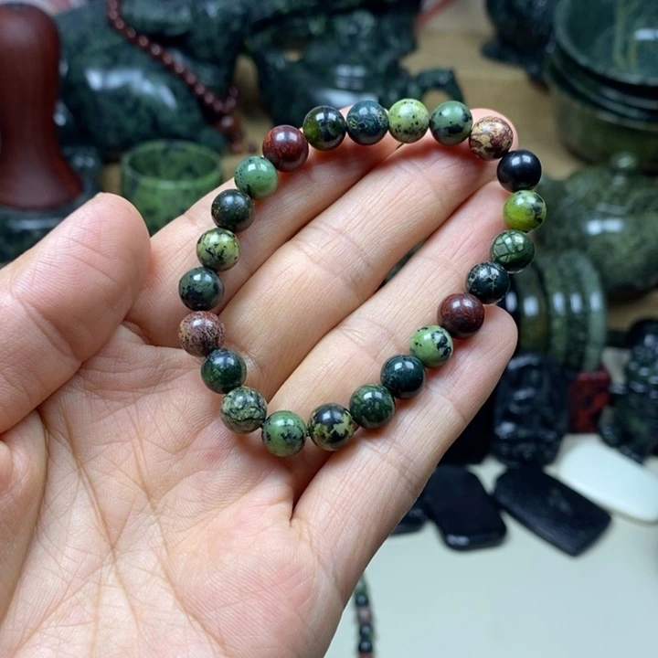 蛇纹石玉未镶嵌项链多宝卡8