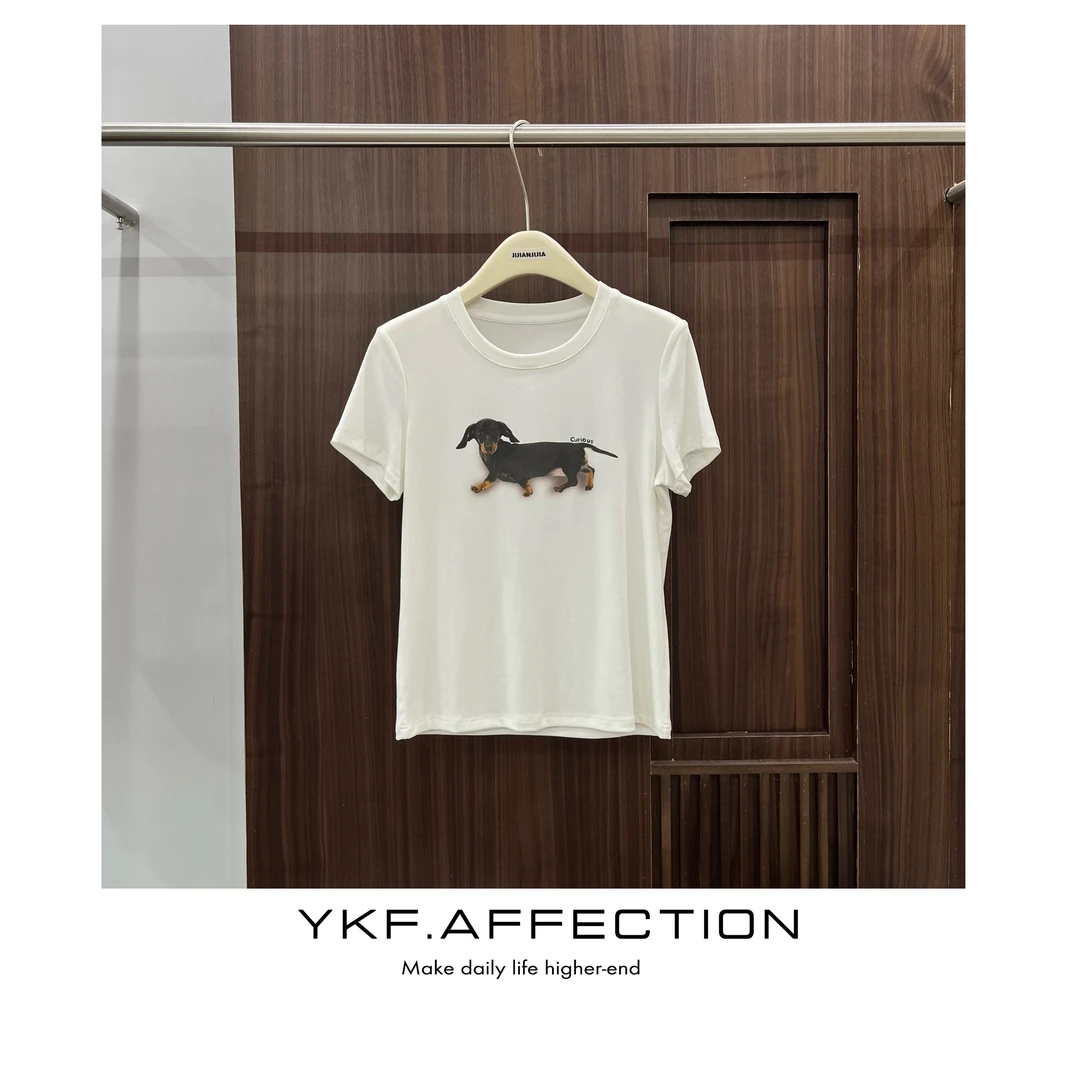 【烟熏腊肠狗T】凉感腊肠狗印花T恤51616