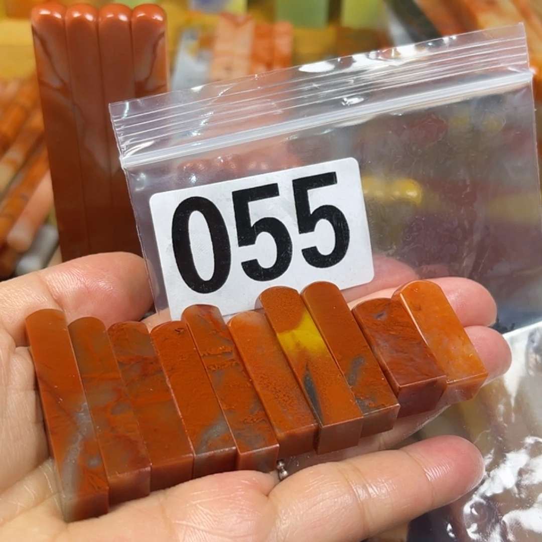 青田石印石老挝石短签×10    0.8-1.0左右印面