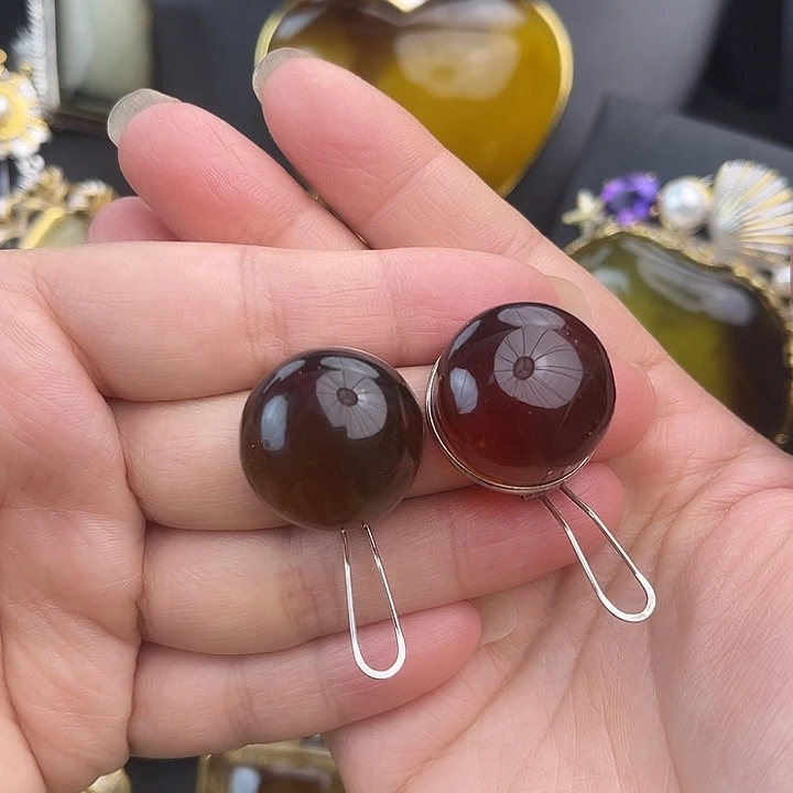 琥珀银S925镶嵌裸石