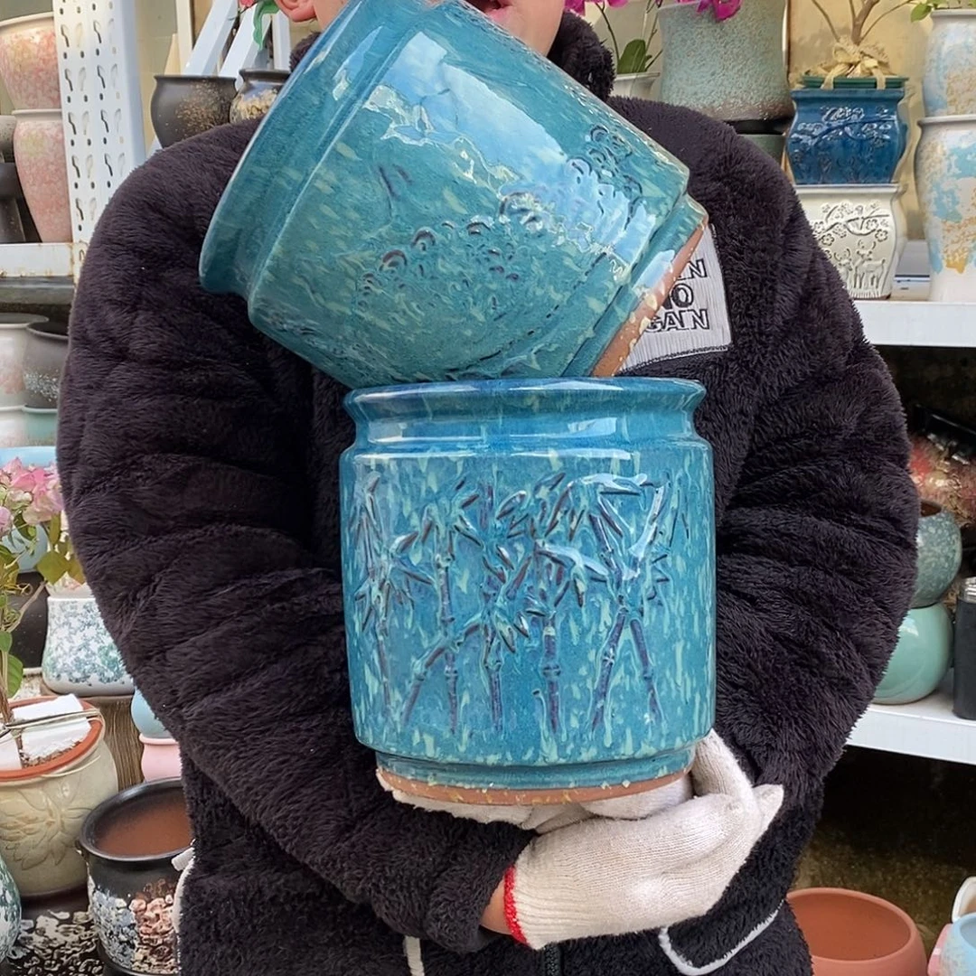 花盆紫砂口20高20处理俩个