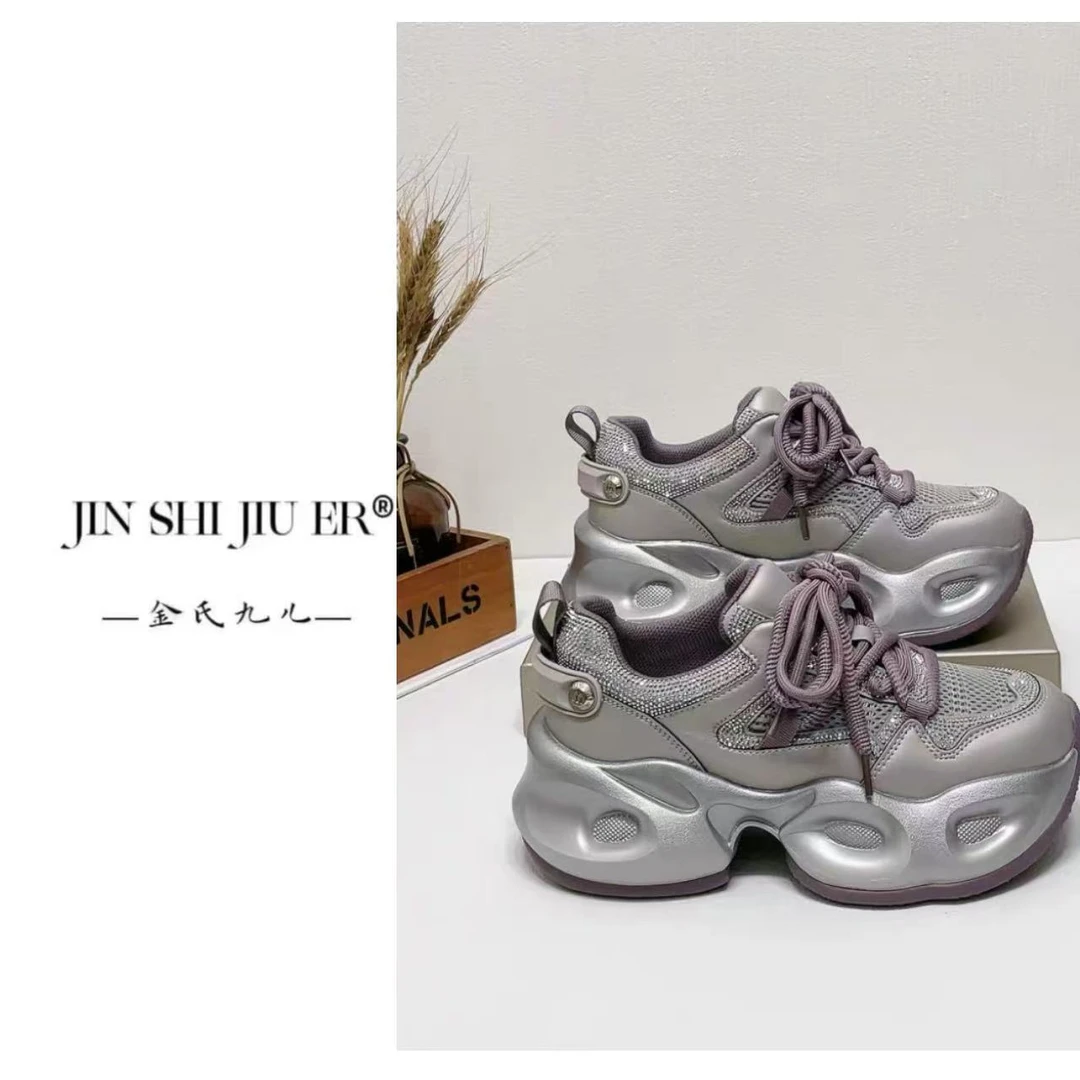 JIUER春季轻便厚底增高运动老爹鞋 时尚百搭潮流韩版996262