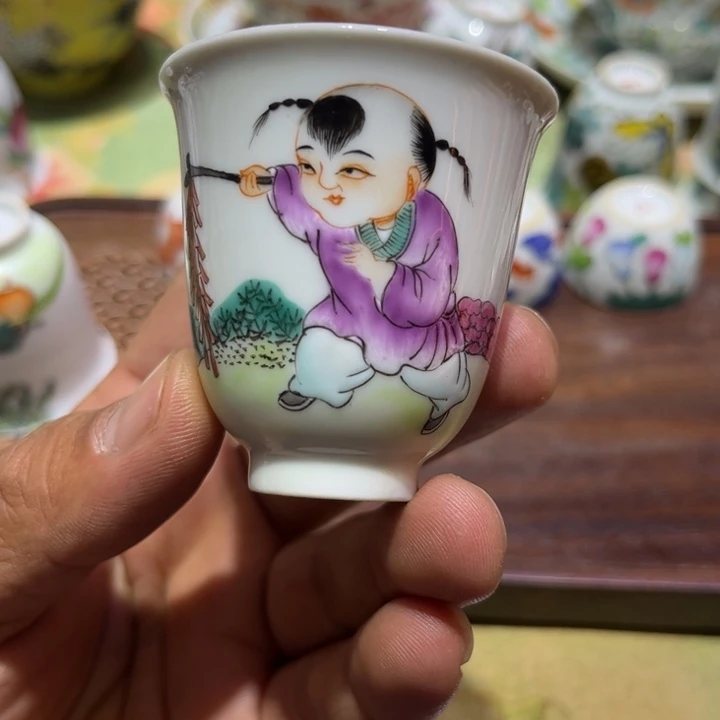 纯手绘精品盖碗杯