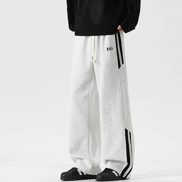 NINEDAO/玖岛秋季美式休闲时尚潮流ins风直筒裤子男百搭学生卫裤