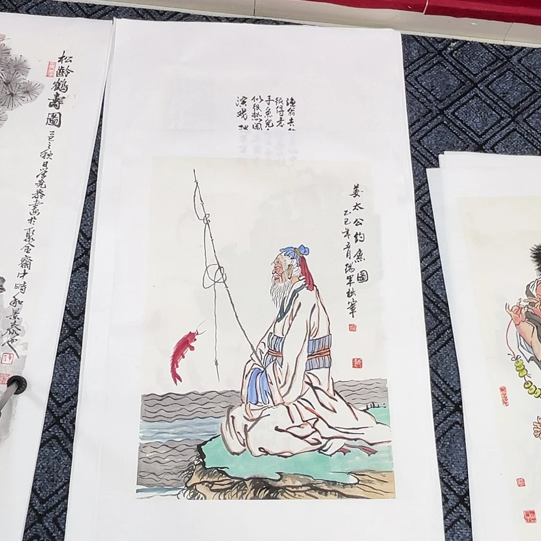 关***庄国画瑞军老师四尺对开冯