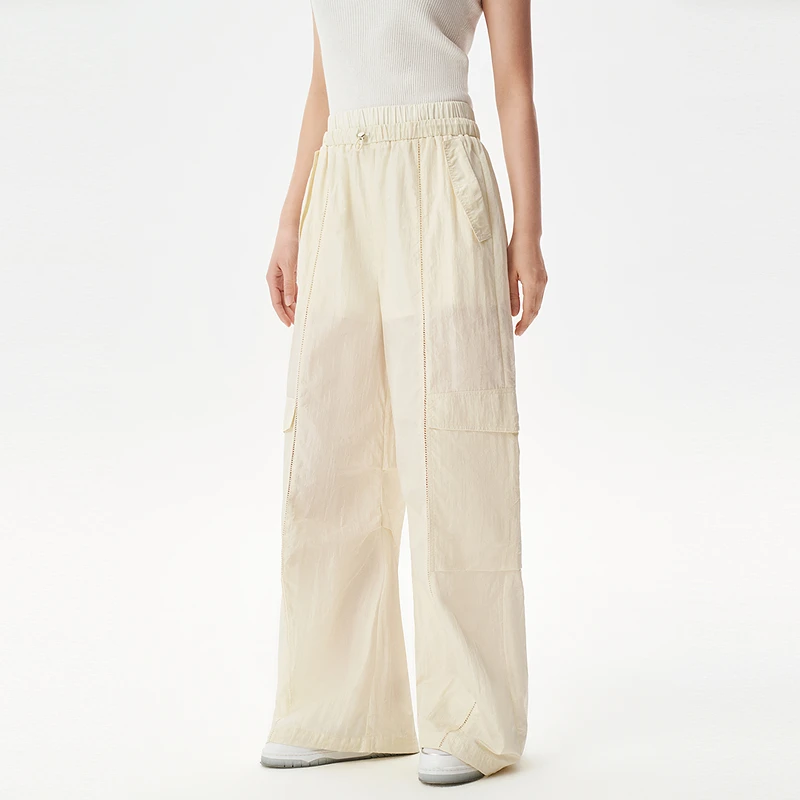 IRO Night 肌理感运动裤松紧腰长款卫裤镂空法式轻奢25春夏新款