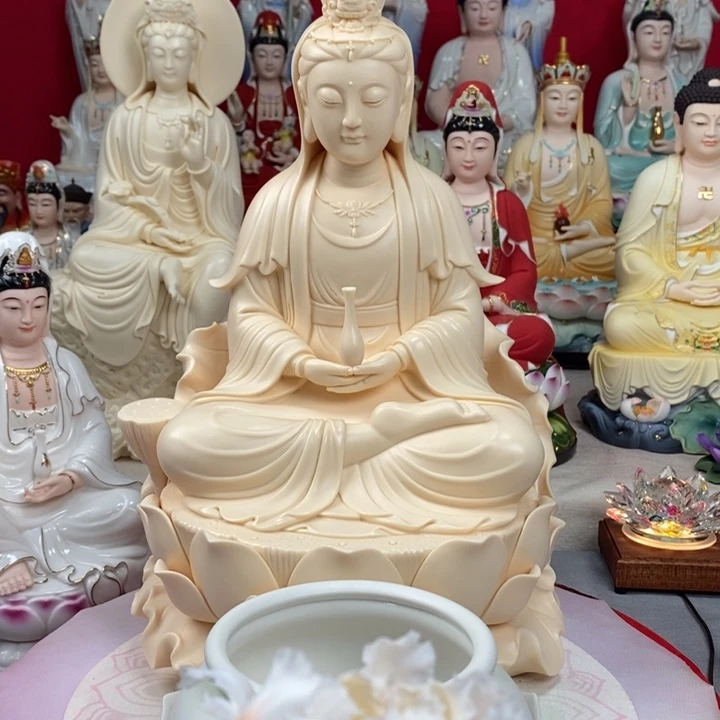 摆件观音陶瓷花香炉陶瓷摆件