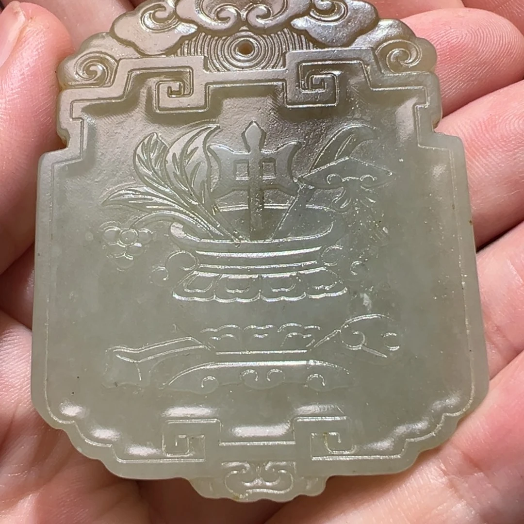 和田玉未镶嵌颈饰5*6