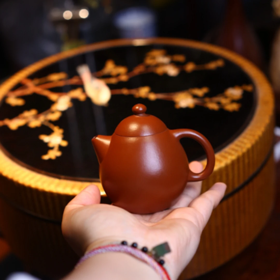 宜兴紫砂壶大红袍龙蛋壶手工泡茶壶家用功夫茶具