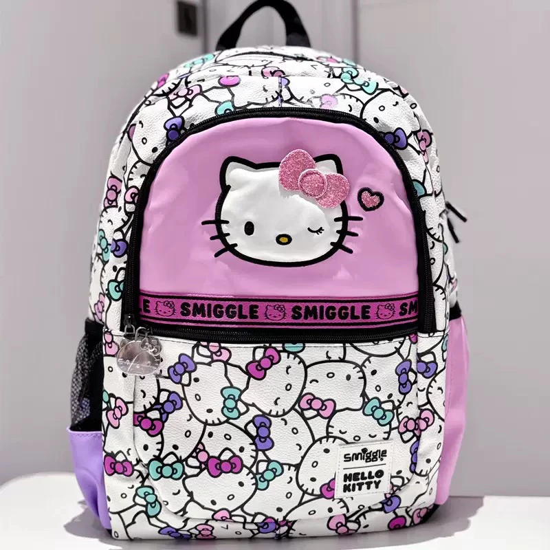 双根超轻卡通风女猫双肩竖式书包小学生卡通肩包女孩