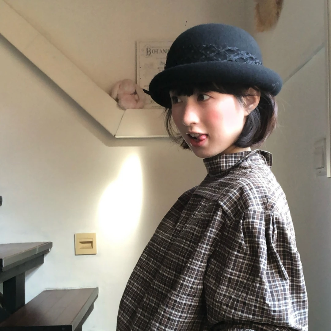 蕾丝礼帽女秋冬法式复古贝雷帽丝麻蝴蝶结羊毛呢毡帽圆顶盆帽英伦