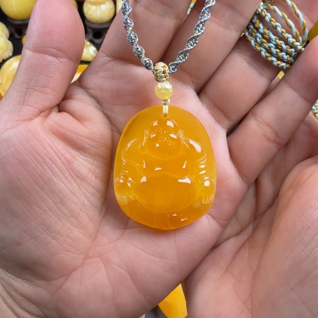 琥珀未镶嵌颈饰纯天然琥珀蜜蜡