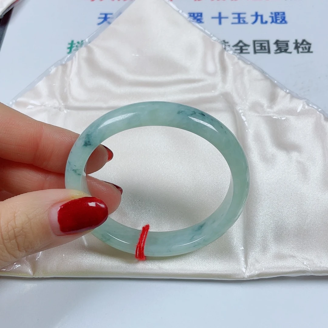 翡翠未镶嵌手镯贵妃54宽12厚8