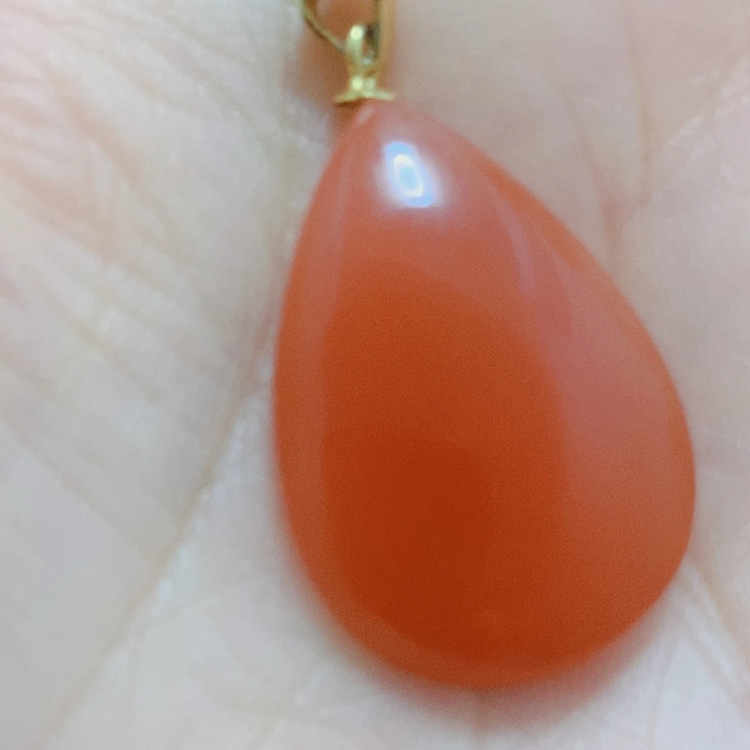 南红玛瑙银S925镶嵌吊坠(不含链)