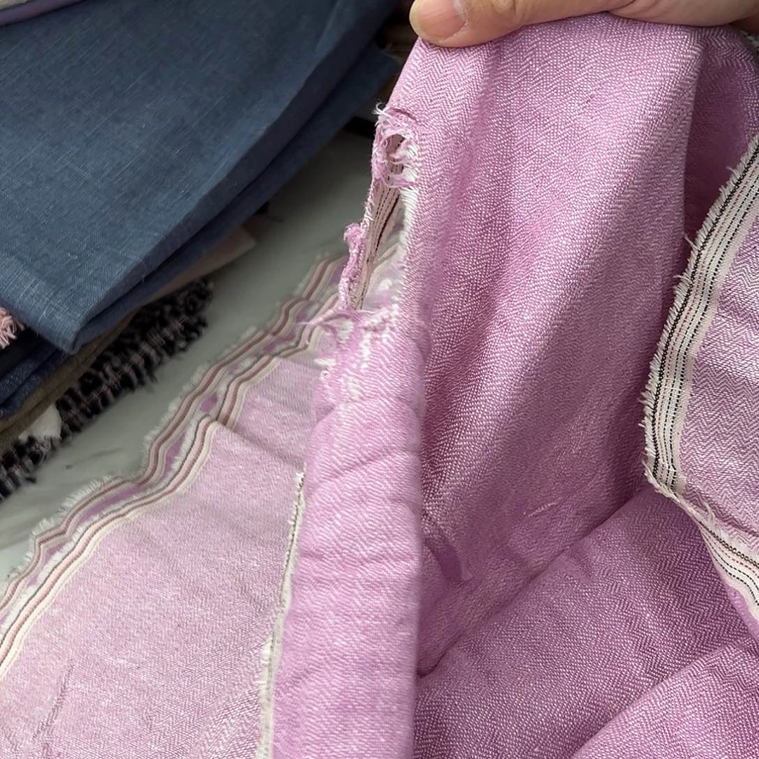 麻人字纹汉麻裂边 特价2.7