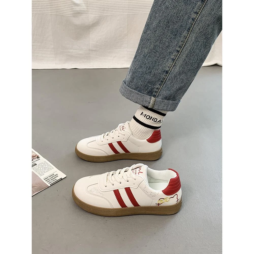 小众小白鞋女2025年秋季新款爆款厚底百搭复古德训鞋休闲运动板鞋