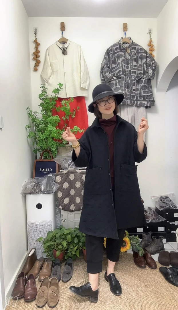 新思维提花韩版简约中长款风衣宽松休闲百搭减龄时尚休闲个性十足