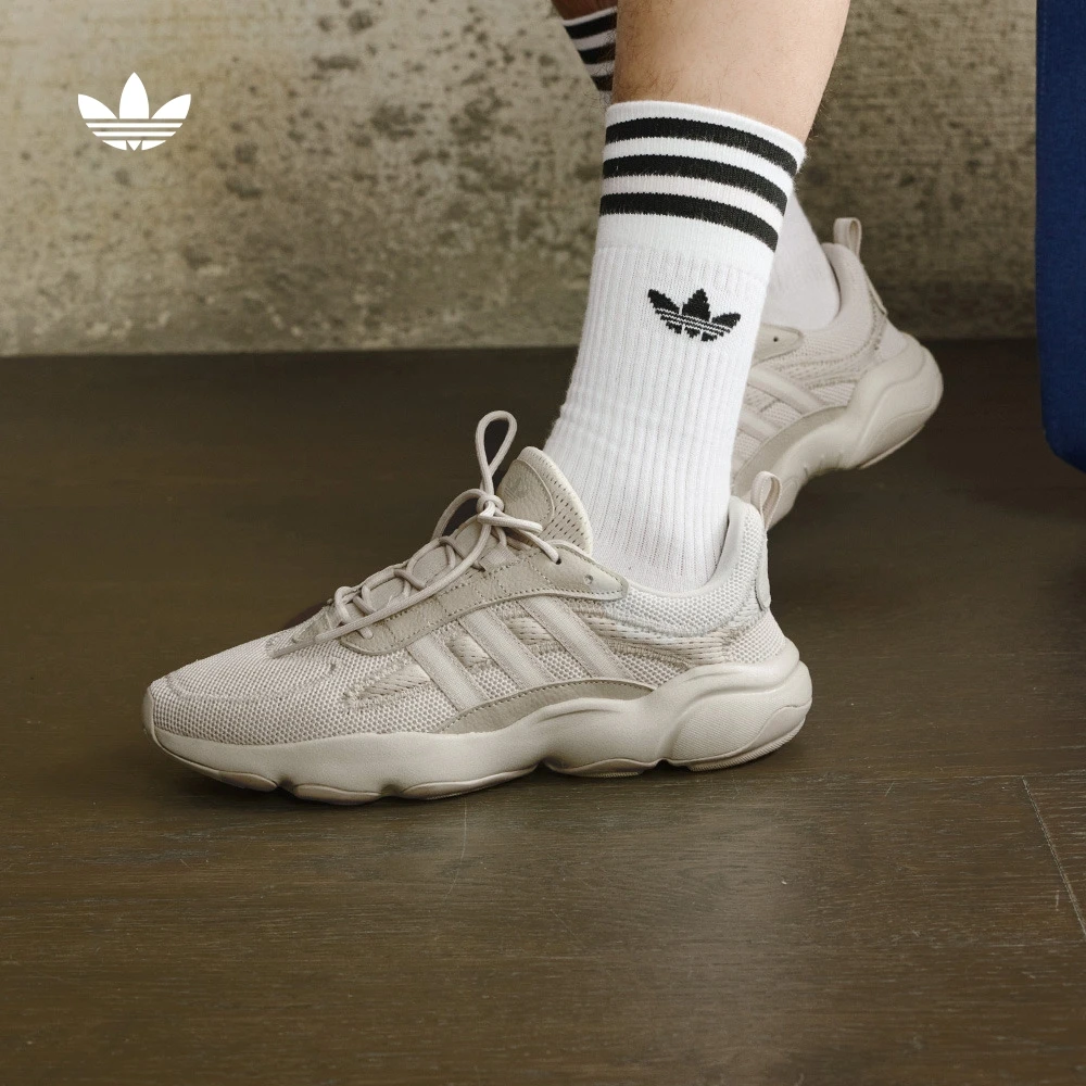 阿迪达斯三叶草「增嗨鞋」HAIWEE复古厚底增高老爹鞋男女款JS3027