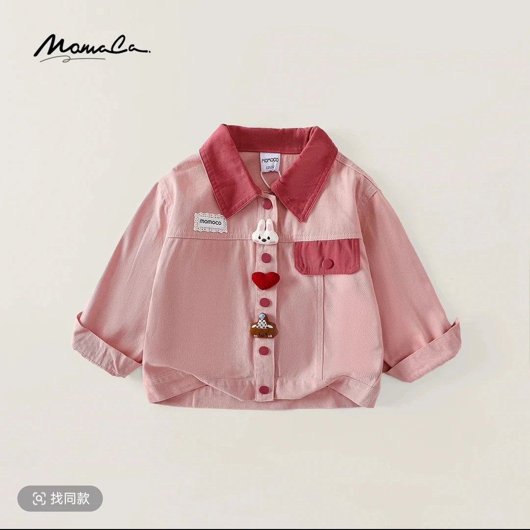 MOMOCO秋季新款女童潮流可爱兔子牛仔外套77730138065