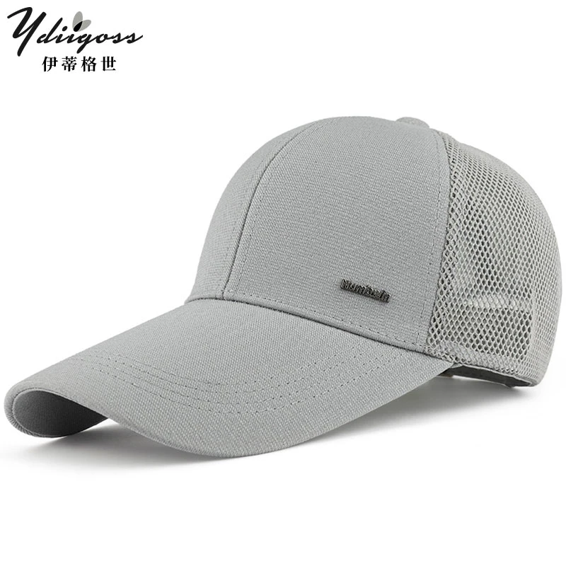 YDIIGOSS速干帽子男士夏季透气网眼防晒棒球帽加长帽檐休闲鸭舌帽