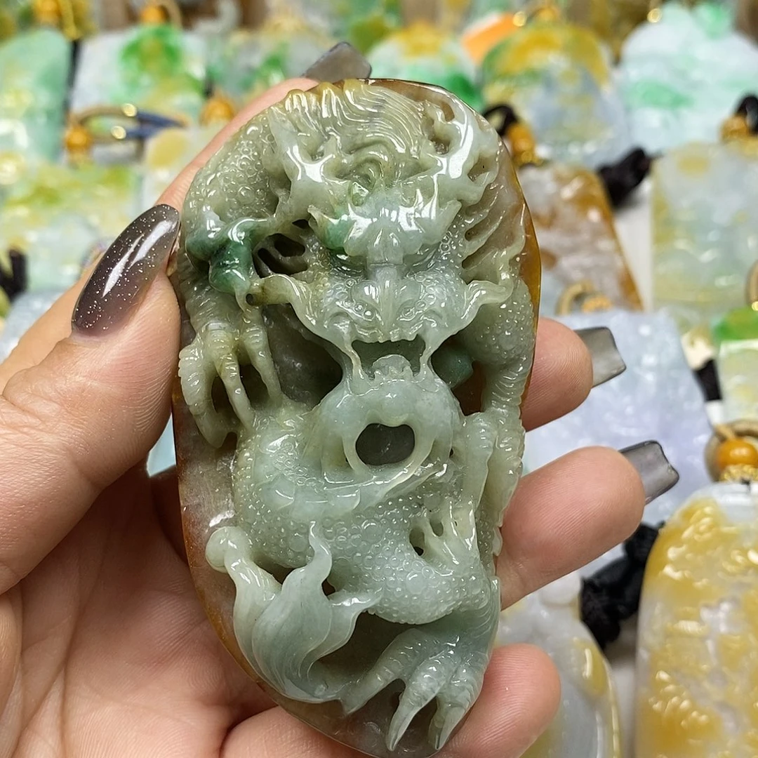 翡翠未镶嵌颈饰天然a货翡翠